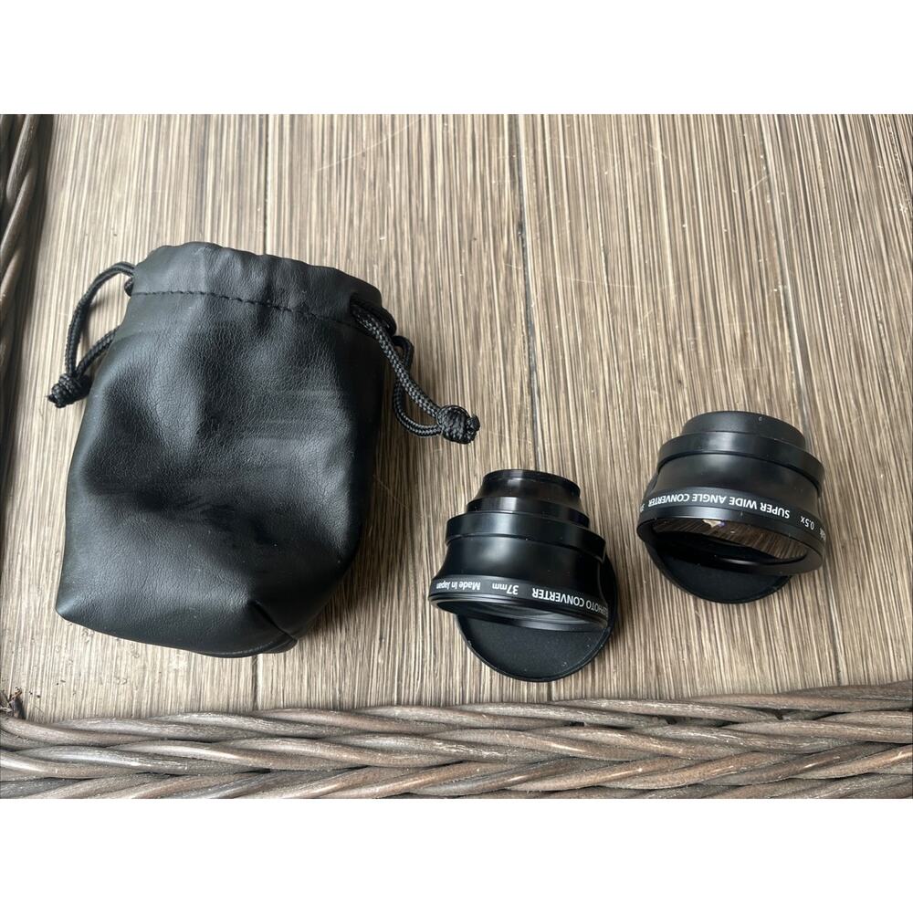 Kodak 0.5x Super Wide Angle Converter & 2.0x Telephoto 37mm & 37mm +7 + 10 Lens
